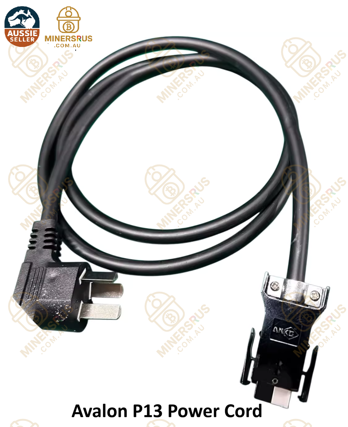 Wall to P13 Power Cord (1.5m, 20A) for Avalon Miners – A1446 / A1466 / A1566