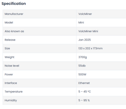 VolcMiner D1 Mini Doge&LTC Miner 2.2Gh/s@500W