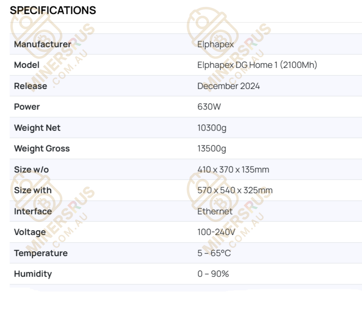 ElphaPex DG Home 1 2.1Gh/s@630w Doge&LTC Miner