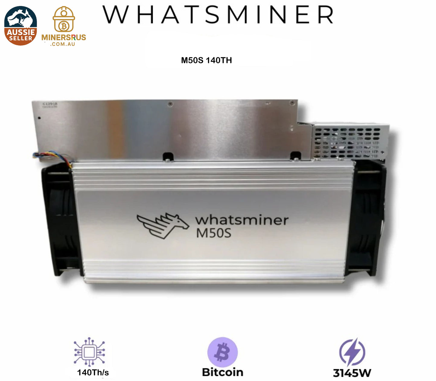 Whatsminer M50S 140Th/s@3145w Bitcoin Miner