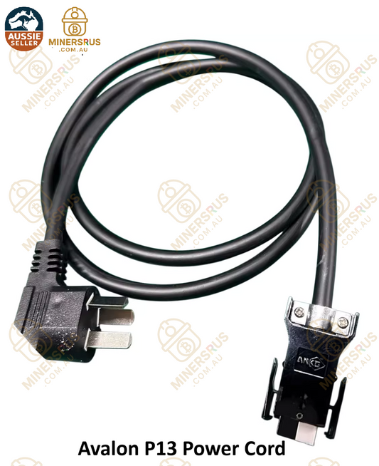 Wall to P13 Power Cord (1.5m, 20A) for Avalon Miners – A1446 / A1466 / A1566
