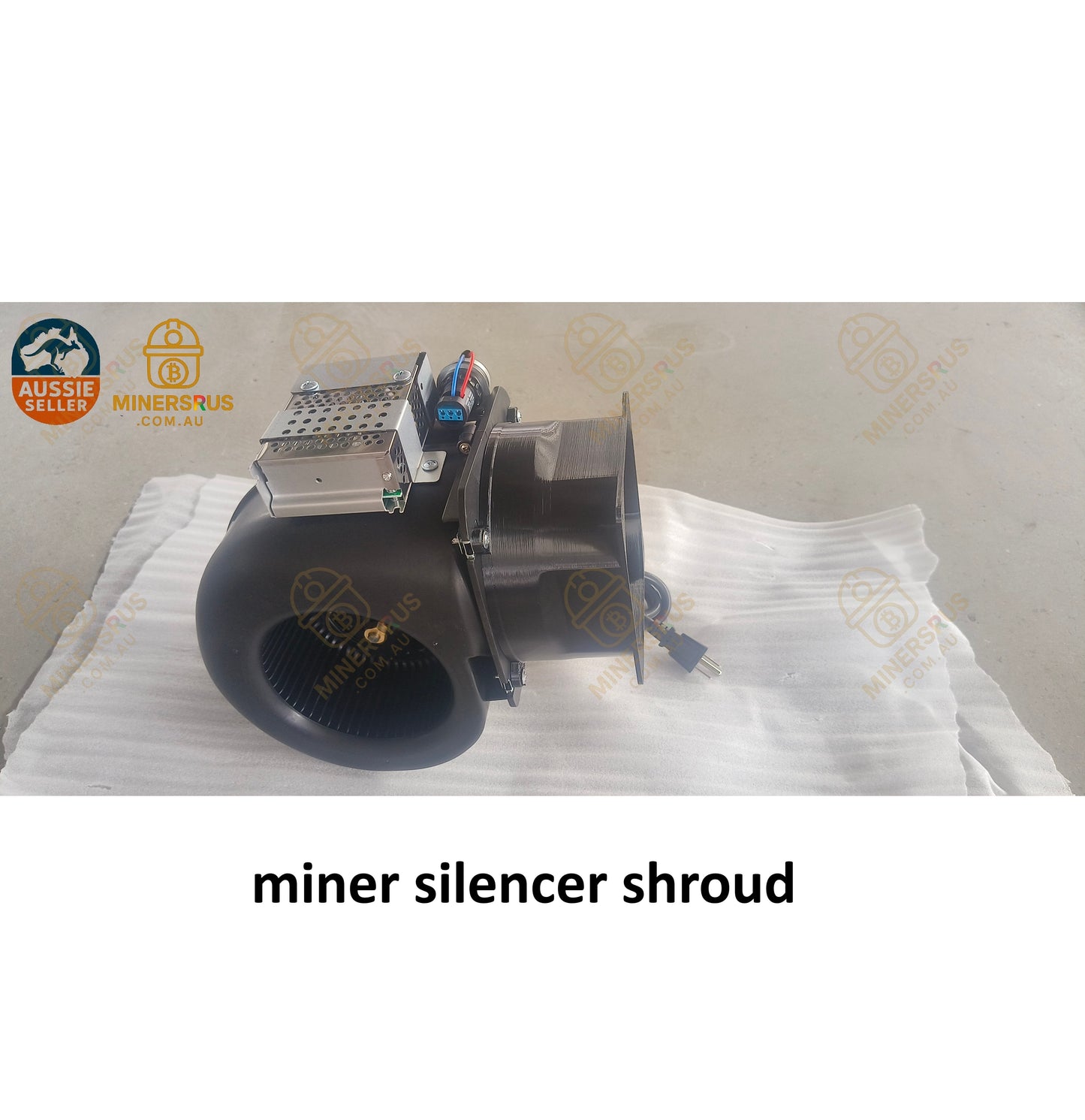 ASIC Miner Silencer Kit — Cuts Noise ≈20dB • Customised Shroud — Specify Model