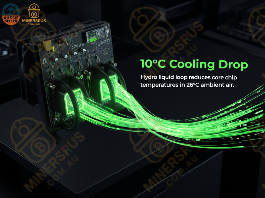 NerdMiner NerdOctaxe γ rev3.1 Hydro 12T/s@190W