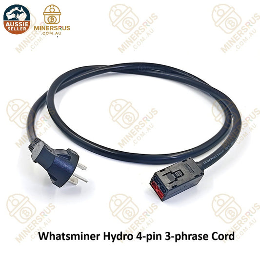 Whatsminer Hydro 4‑Pin 3‑Phase Power Cord (1.5m, 20A)