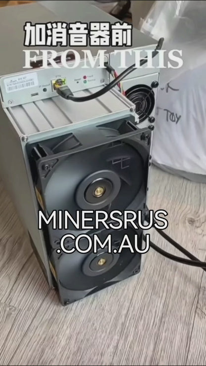 ASIC Miner Silencer Kit — Cuts Noise ≈20dB • Customised Shroud — Specify Model